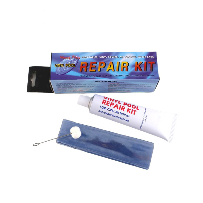 Kit de réparation de revêtement de piscine adhésif transparent pour piscines hors sol